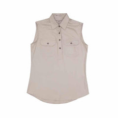 Just Country Womens Sleeveless Half Button Workshirts