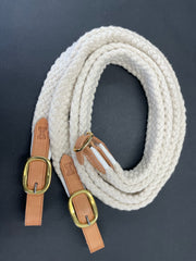 Drovers Saddlery Made Cotton Reins Joined
