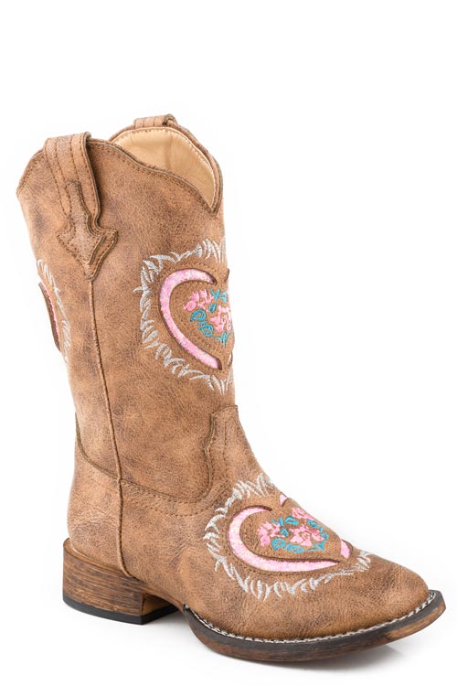 Roper Little Kids Lydia Boots- Brown