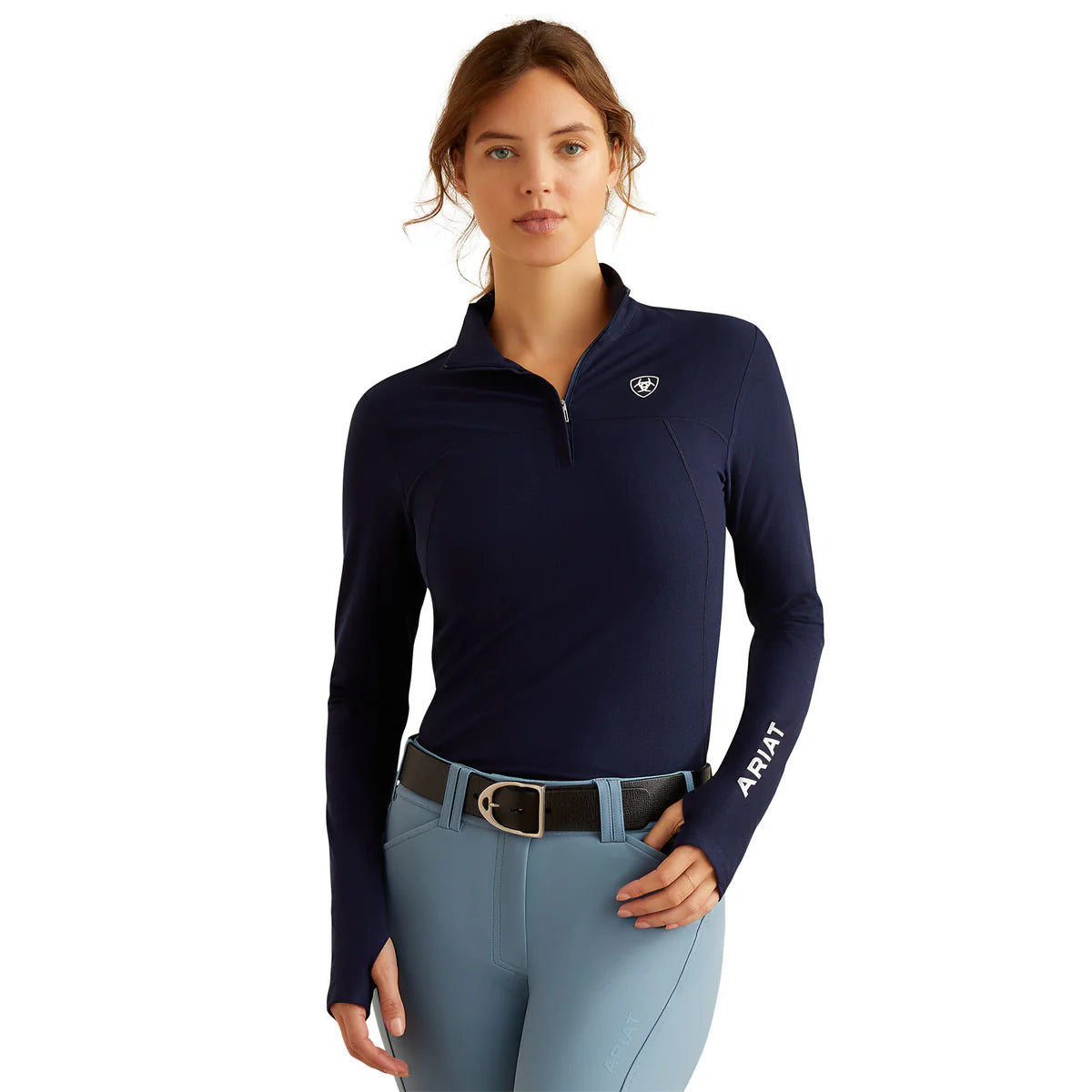 Ariat Woman's Lowell 3.0 1/4 Zip Baselayer- Navy