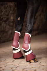 Horze Leighton Teens Collection Tendon Boots- Maroon