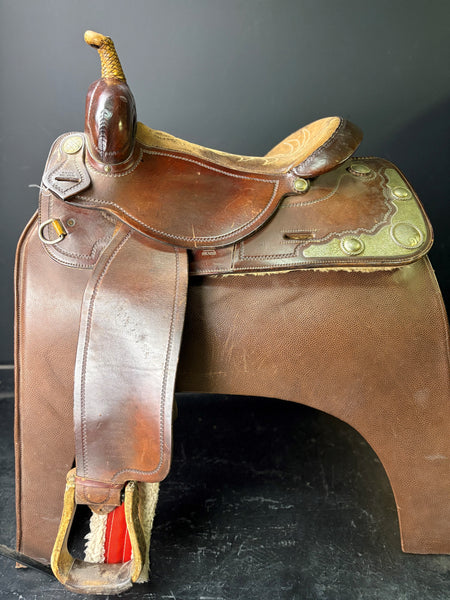 Col Hood Roper Saddle 15.5" ID:2214D