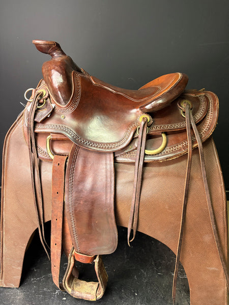 JR Miller Roping Saddle 15" - ID:2220J