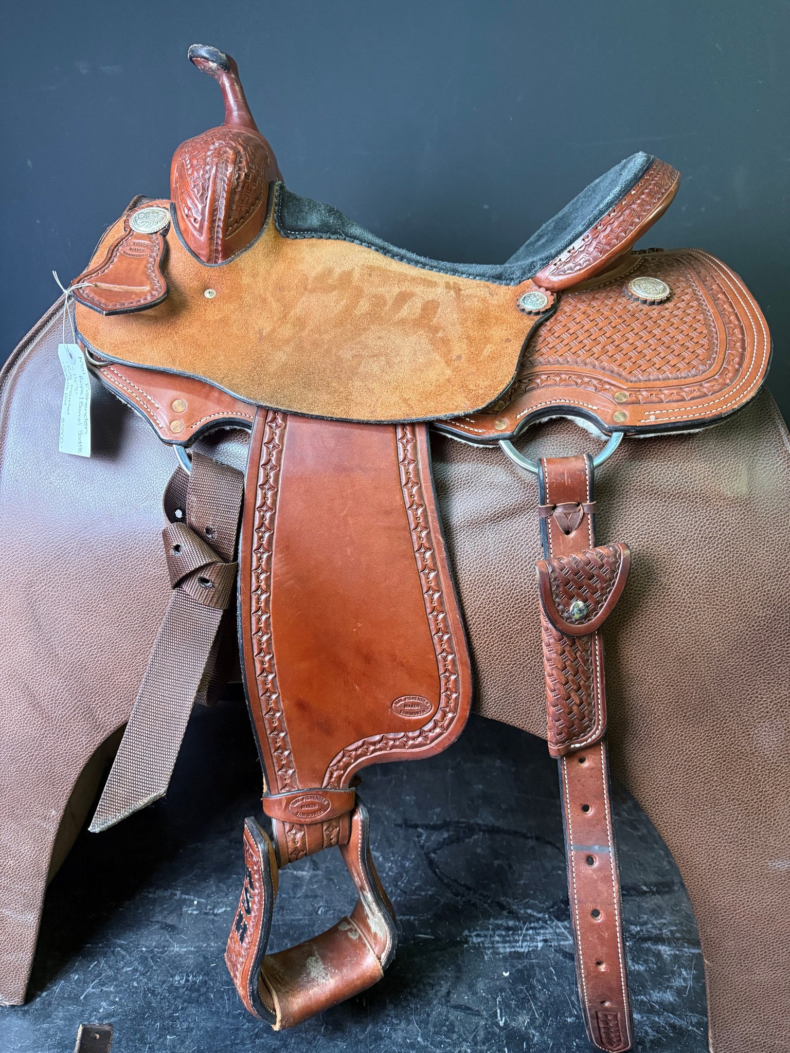 Mal Fishenden Barrel/Breakaway Roping Saddle 14.5'' - ID:2280A