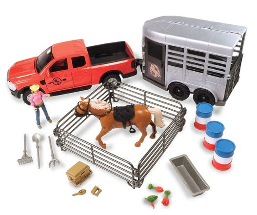 Just Country 24 Piece Truck & Horse Trailer Playset