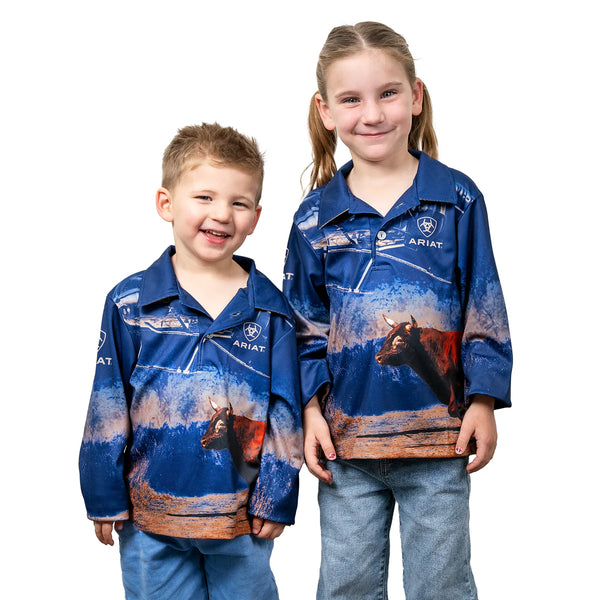 Kids Ariat Fishing Shirt- Bullcatcher