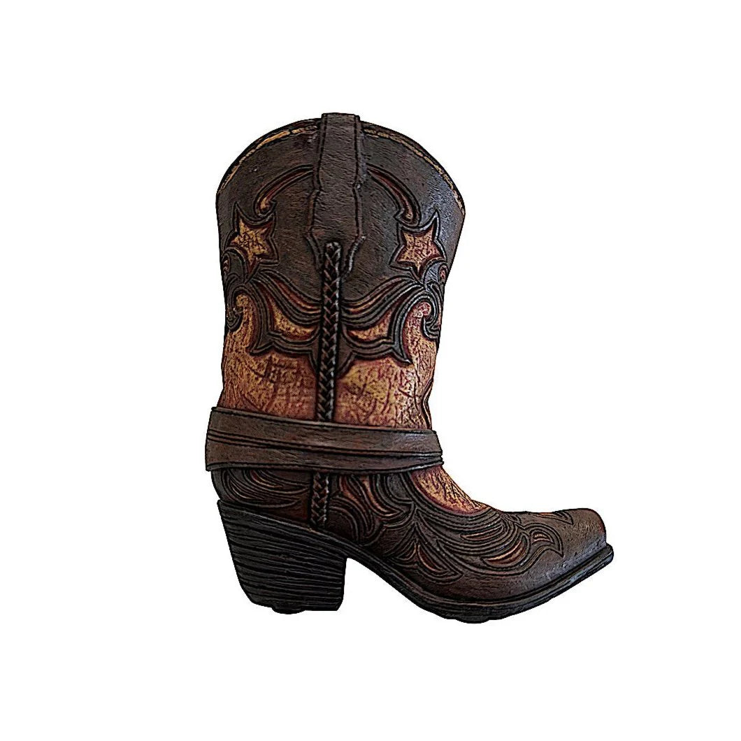 Pure Western Boot Pencil Holder- Brown