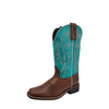 Pure Western Women's Rowlett Boot- Brown/Aqua