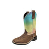 Pure Western Children's Maggie Boot - Bomber/Rainbow