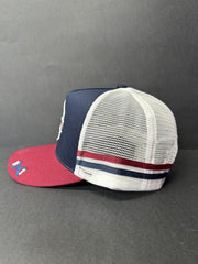 Drovers Saddlery Trucker Cap - Navy/Maroon