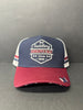 Drovers Saddlery Trucker Cap - Navy/Maroon