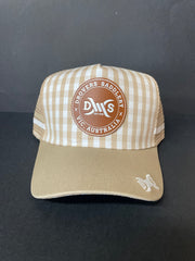 Drovers Saddlery Trucker Cap - Tan Gingham