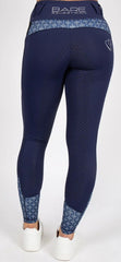 BARE Youth Performance Riding Tights - Navy Nomad