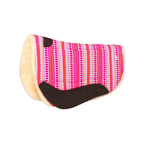 Fort Worth Barrel Contoured Saddle Pad- Pink
