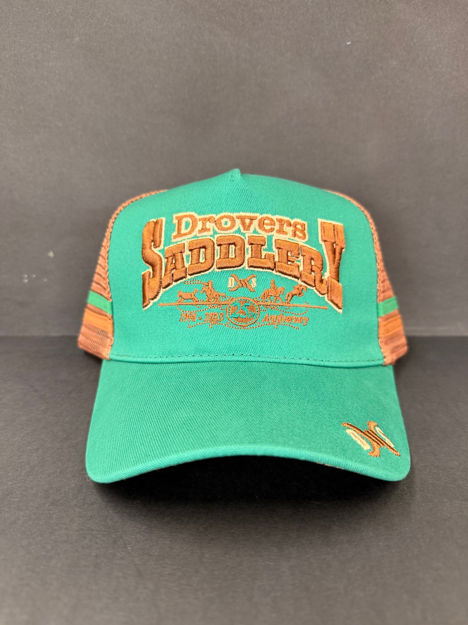 Drovers Saddlery Trucker Cap - Green & Brown