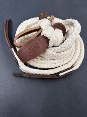 Drovers Saddlery Made Cotton Reins Split with Slobber Straps