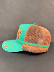 Drovers Saddlery Trucker Cap - Green & Brown