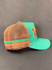 Drovers Saddlery Trucker Cap - Green & Brown