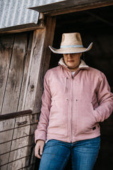 Just Country Women's Diamantina Sherpa Dusty Pink Jacket