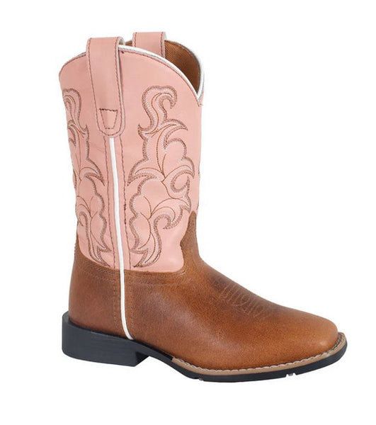 Roper Kids Gabriel Tan & Pink Boots