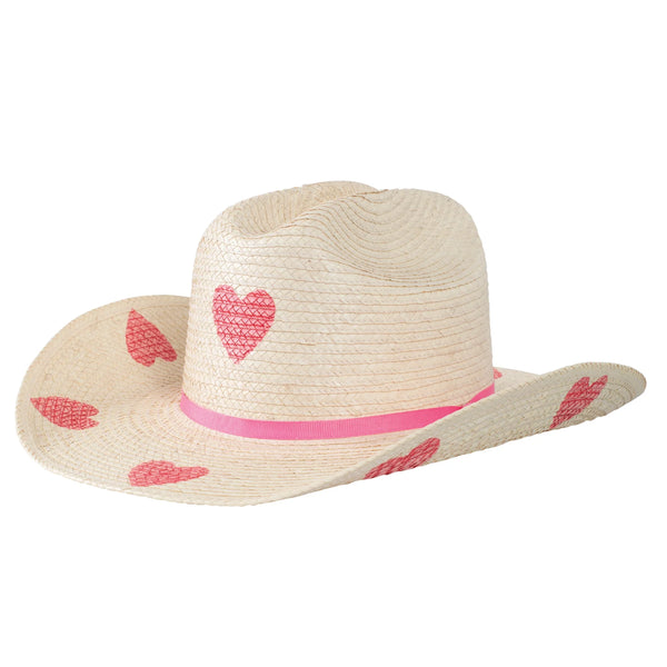 Sunbody kids Cattleman Palm Leaf- Pink Hearts