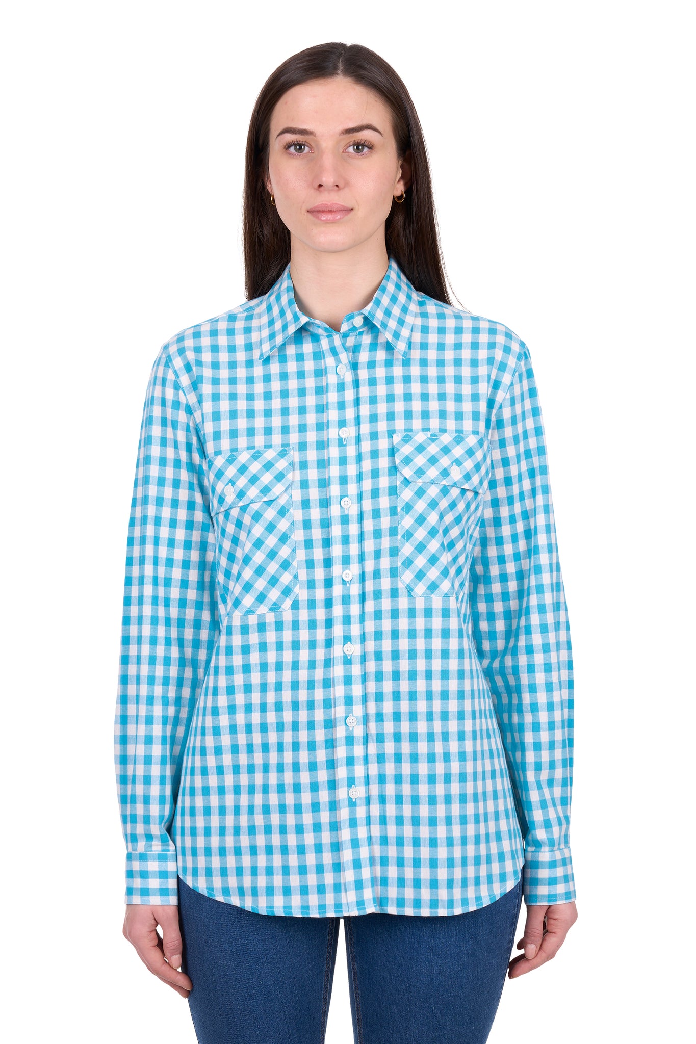 Hard Slog Women's Fay Blue & White Shirt