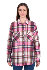 Hard Slog Women's Ori Thermal Pink & Tan Shirt