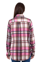 Hard Slog Women's Ori Thermal Pink & Tan Shirt