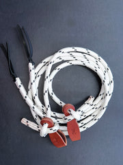 Heavy Duty Rope Split Reins with Slobber Straps