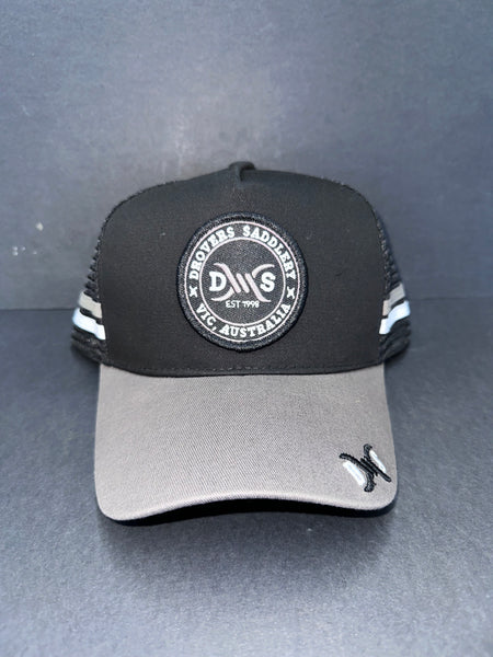 Drovers Saddlery Trucker Cap - Black/Grey