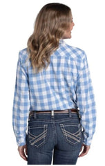 Just Country Abbey Full Button Riverina Blue & White Shirt