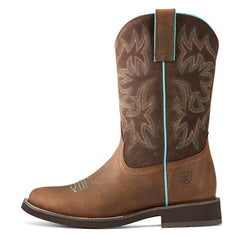 Ariat Womens Delilah Western Boots Distressed Brown/Fudge