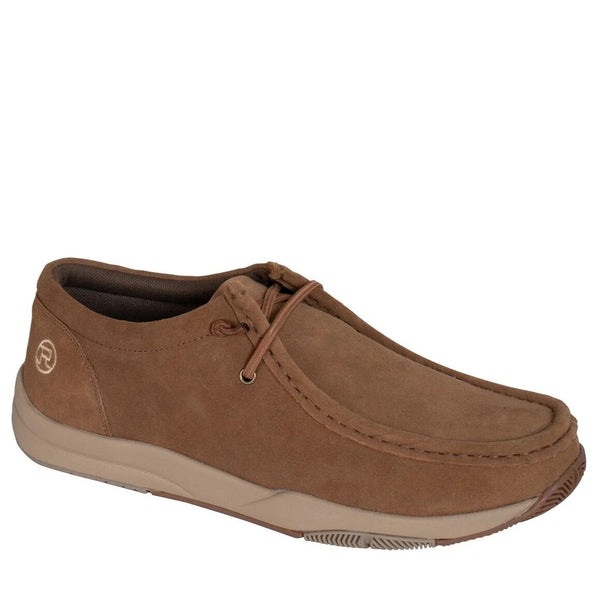 Roper Mens Clearcut Low Shoes- Tan Leather