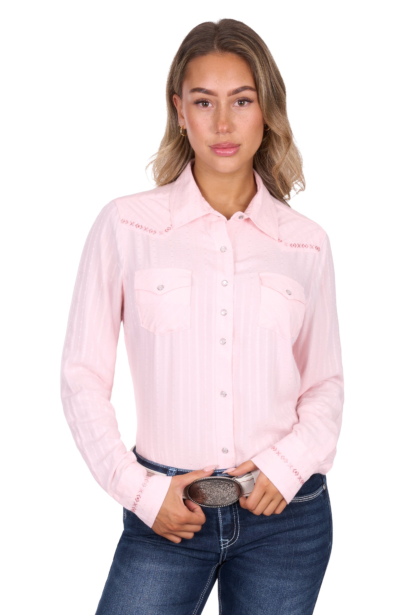 Pure Western Women's Evelyn Blush Shirt