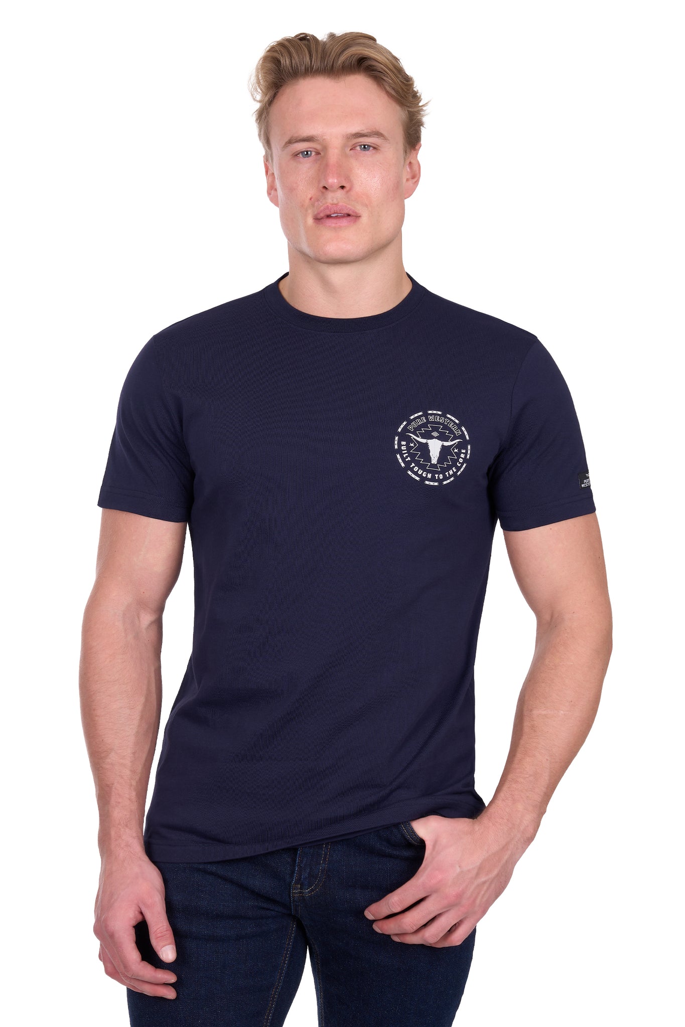 Pure Western Men's Oscar Navy Tee