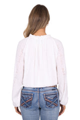 Pure Western Women's Pepper White Blouse
