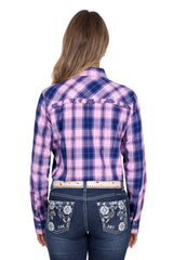 Pure Western Arleen Pink & Navy Shirt
