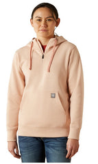 Ariat Rebar Women's 1/2 Zip Hoodie Rose