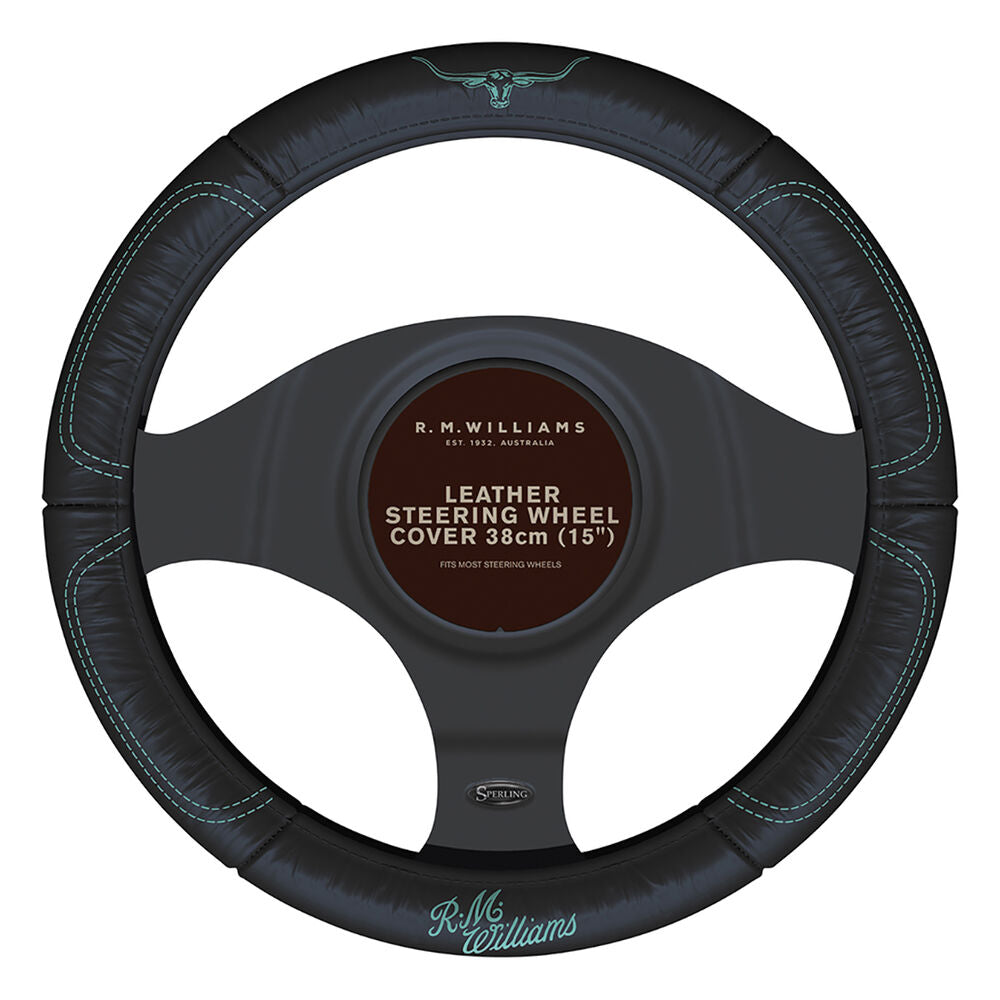 R.M.Williams Aqua Steering Wheel Cover