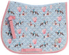 Bambino Pony Print Saddle Pad - Pale Blue/Pink