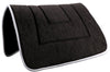 Terry Towel Saddle Pad - Black w/White Binding