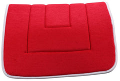 Terry Towel Saddle Pad - Red w/White Binding