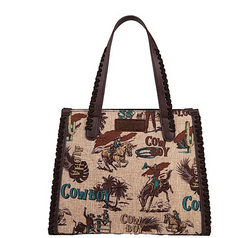 Wrangler Bag Printed Canvas Tote Natural