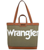 Wrangler Canvas Iconic Logo Tote- Khaki