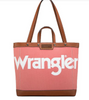 Wrangler Canvas Iconic Logo Tote- Pink