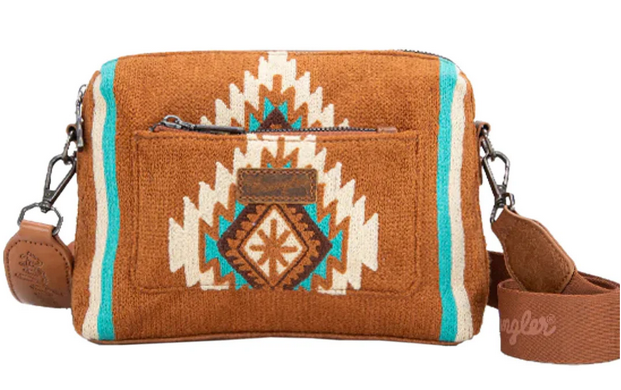 Wrangler Maya Aztec Crossbody Bag- Tan