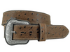 Men's Genuine Leather Cocoa Brown Belt - Ostrich Print