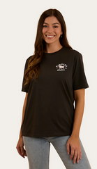 Ringers Western Hometown Womens Loose Fit T-Shirt - Charcoal