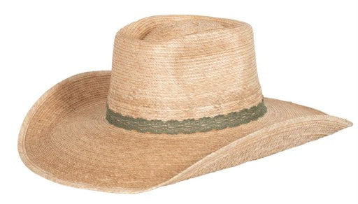 Sunbody Reata III Palm Leaf Hat - Oak/Moss Green