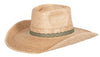 Sunbody Reata III Palm Leaf Hat - Oak/Moss Green